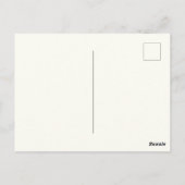 花を飾ったかわいいゴールデンレトリバー ポストカード (裏面)