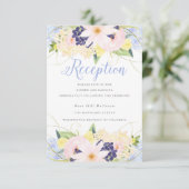 花を飾ったビンテージスタイルの春の結婚式の披露宴 エンクロージャーカード (スタンド正面)