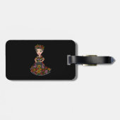 花を飾ったメキシコ人形 ラゲッジタグ (裏面横)