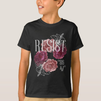 花を飾って反対しよう 私の大統領ではない 86 47 トランプに反対 Tシャツ
