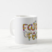 花を飾る背景恐怖に対する信仰引用文 コーヒーマグカップ (正面左)