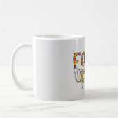 花を飾る背景恐怖に対する信仰引用文 コーヒーマグカップ (左)