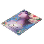 花を髪に持つエーテルの天使の女性 ノートブック (左側)