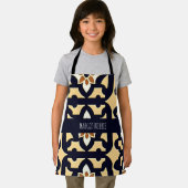 花アイソメボックスベージュ植物模様 エプロン (インサイチュ)