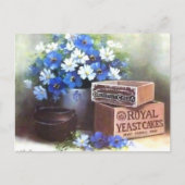 花アンティーク木製広告のクラット葉書 ポストカード (正面)