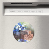 花アンティーク木製広告クレットマグネット マグネット (インサイチュ (食洗機))