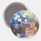 花アンティーク木製広告クレットマグネット マグネット (正面/裏面)