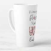 花アートタイポグラフィ友好引用文名 カフェラテマグ (左アングル)