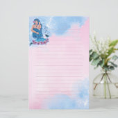 花アート付きマーメイドby Renee Lavoie 便箋 (スタンド正面)