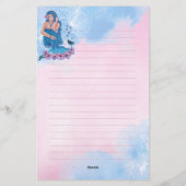 花アート付きマーメイドby Renee Lavoie 便箋 (裏面)
