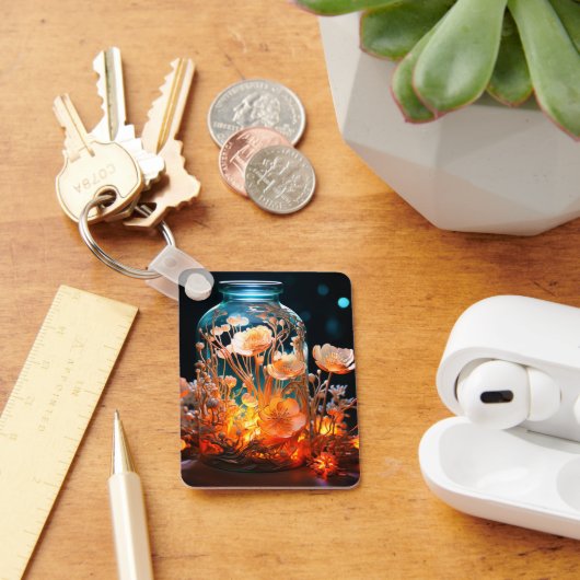 花アート瓶 キーホルダー (デスク)