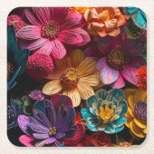 花アート類 スクエアペーパーコースター (正面)