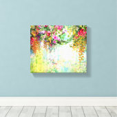 花アート キャンバスプリント (インサイチュ (ウッドフロア))