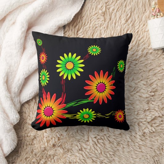 花アート クッション (ブランケット)