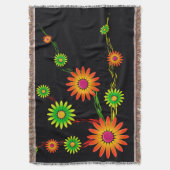 花アート スローブランケット (正面縦)