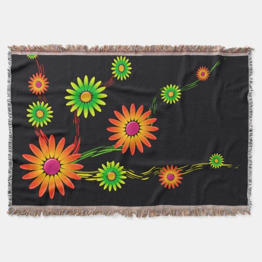 花アート スローブランケット (正面)