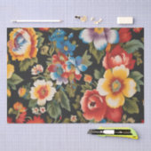 花イタリアンプリント切り離/ 薄葉紙 (クラフト)