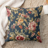 花イタリアン柄の美しい織物 クッション (ブランケット)