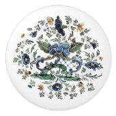 花イタリアン絵を描プリント陶製ノブ セラミックノブ (正面)