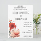 花イラストデコ招待状 招待状 (スタンド正面)