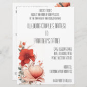 花イラストデコ招待状 招待状 (正面/裏面)