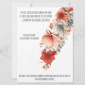 花イラストデコ招待状 招待状 (裏面)