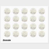 花イラストハーブティー丸ラベル ラウンドシール (シート)