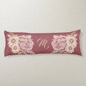 花イラストレーションカスタムモノグラム体枕 ボディピロー (裏面)