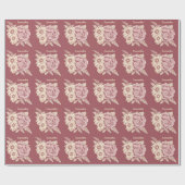 花イラストレーション名前をカスタムする包装紙 ラッピングペーパー (フラット)