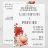 花イラスト装飾 招待状 (正面/裏面)