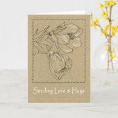 花インクラブ5x7折り畳みカード カード (黄色い花)