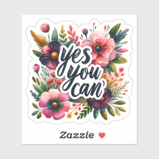 花インスパイアの可能性への信念 シール (シート)