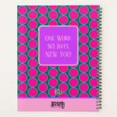 花インスパイアの緑のフローラパーソナライズされたおもしろい プランナー手帳 (裏面)