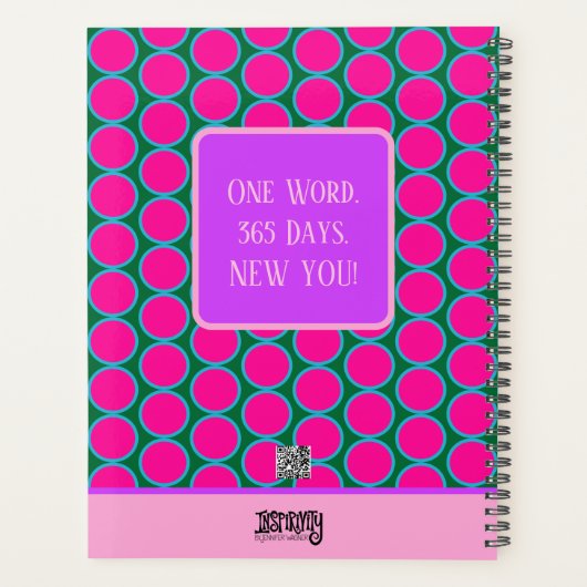 花インスパイアの緑のフローラパーソナライズされたおもしろい プランナー手帳 (裏面)