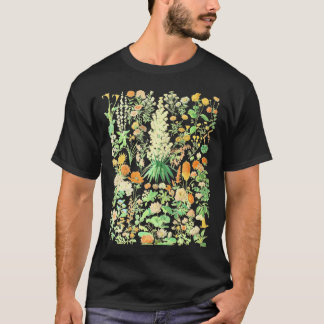 花インスパイア植物図 Tシャツ