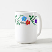 花エスニック刺繍マグカップ コーヒーマグカップ (正面右)