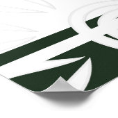 花エバカスタムリの引用文ストライプを追加 ポスター (角)