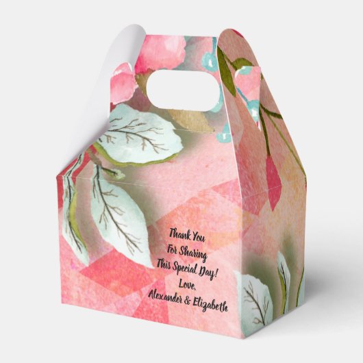 花エレガントかわいらし感謝パーティーの好意 フェイバーボックス (裏面サイド)