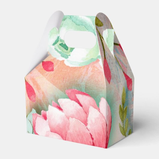 花エレガントかわいらし感謝パーティーの好意 フェイバーボックス (正面サイド)