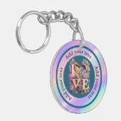 花エレガントとハートと黄金の愛 キーホルダー (正面左)