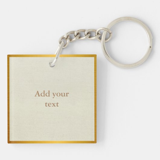 花エレガントとハートと黄金の愛 キーホルダー (裏面)