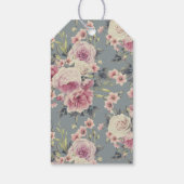 花エレガントとバラの花 ギフトタグ (裏面)