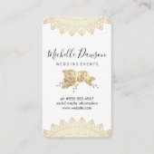 花エレガントと模様 名刺 (正面)