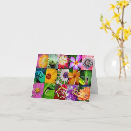 花エレガントと生き物の花柄 カード (黄色い花)