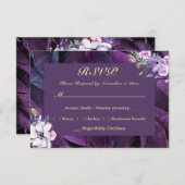 花エレガントと羽 出欠カード (正面/裏面)