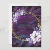 花エレガントと羽 招待状 (裏面)