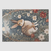 花エレガントと花で囲まれた離れうさぎ 薄葉紙 (正面)