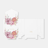 花エレガントと金ゴールドの結婚式の引き出物箱 フェイバーボックス (折り畳みなし)