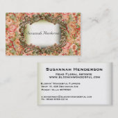 花エレガントと開花金ゴールド名刺 名刺 (正面/裏面)