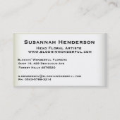 花エレガントと開花金ゴールド名刺 名刺 (裏面)